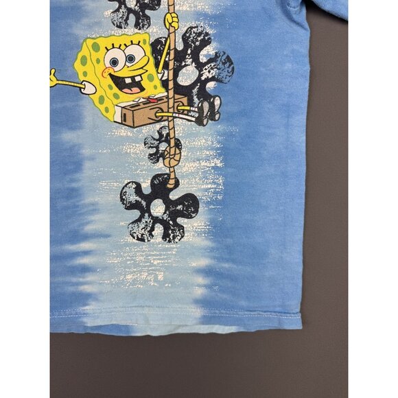 Vintage Y2K Nickelodeon Sponge Bob Square Pants Tie Dye Kids Shirt Large - Picture 8 of 12